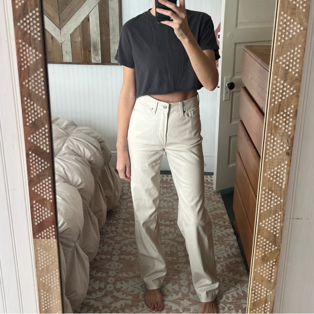 Old Navy high rise Og loose faux leather pants